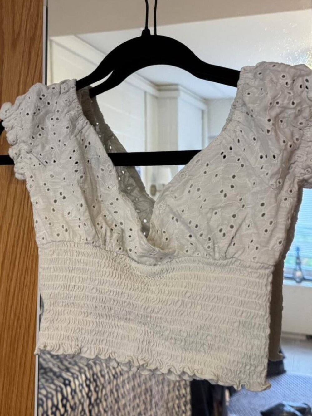 Billabong white eyelet top